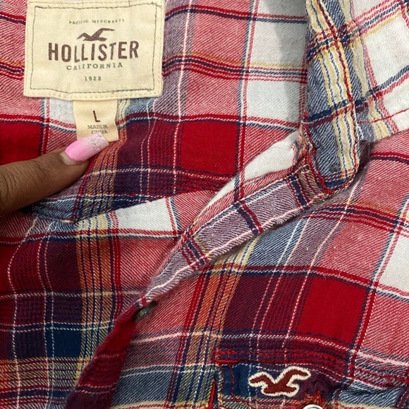 Red Plaid Hollister Shirt - Picture 3 of 4